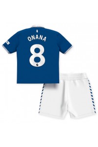 Fotbalové Dres Everton Amadou Onana #8 Dětské Domácí Oblečení 2023-24 Krátký Rukáv (+ trenýrky)